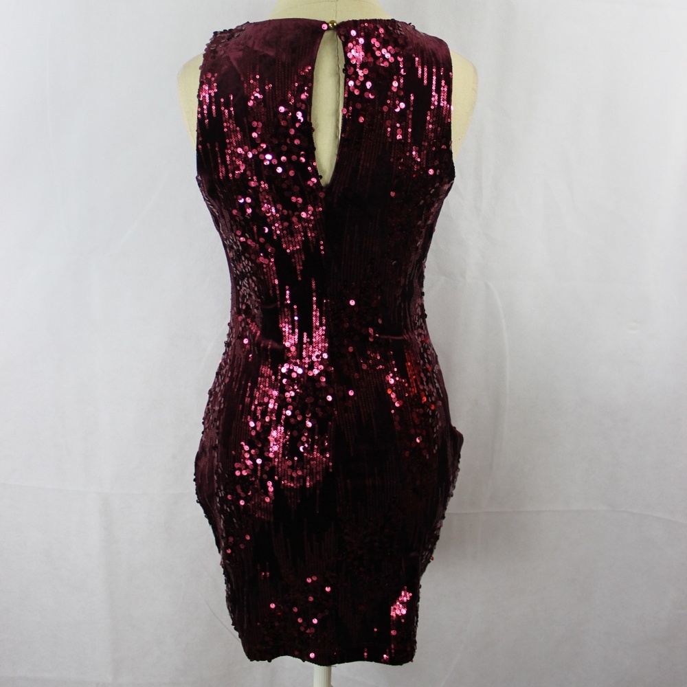 Emerald Sundae  Sequined Velvet Bodycon Dress - Picture 3 of 4